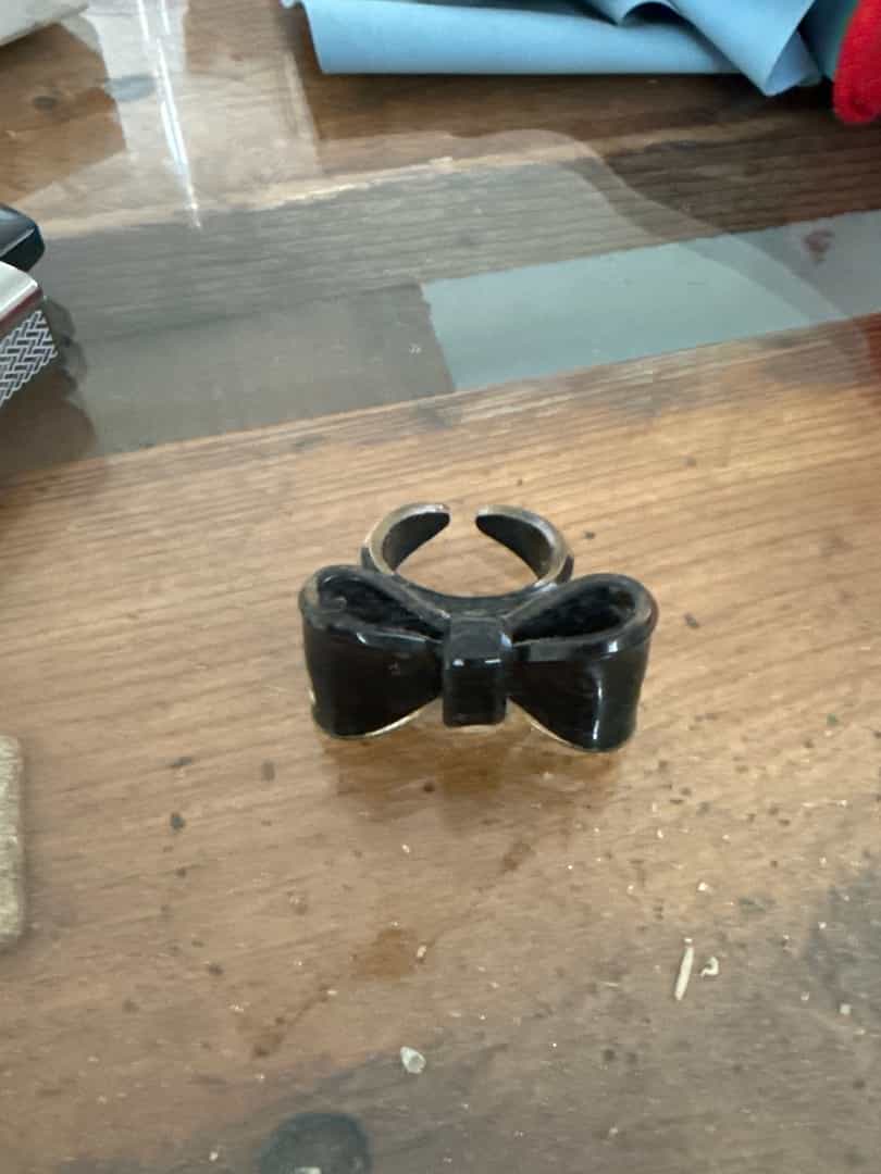 Black Bow Adjustable Ring