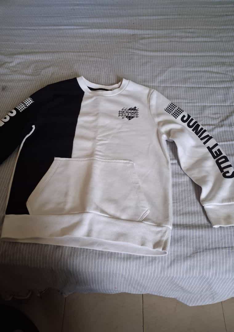 a:load Two-Tone Sweatshirt with Graphic Sleeves