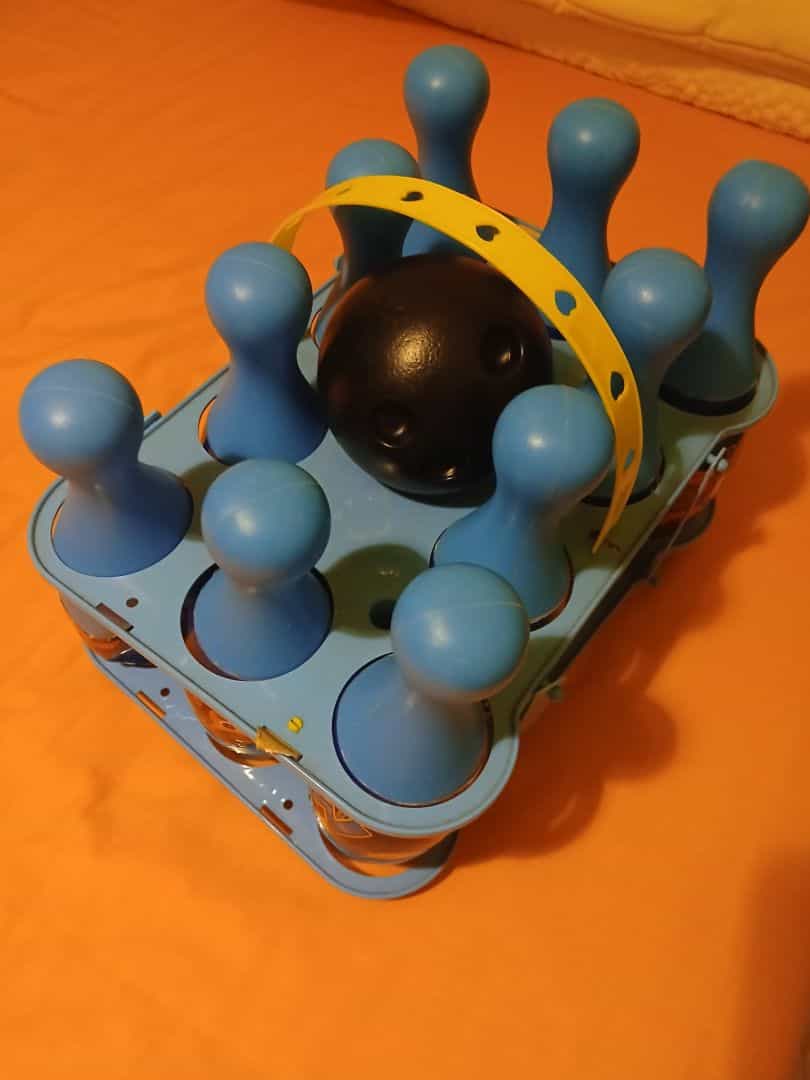 Paw Patrol Bowling Set Blue Pins Black Ball