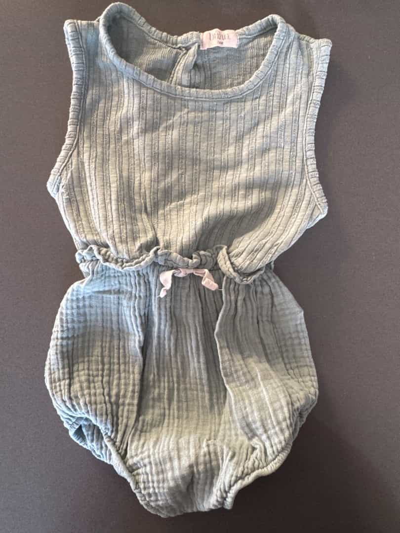 Buho Muslin Romper Green 24M