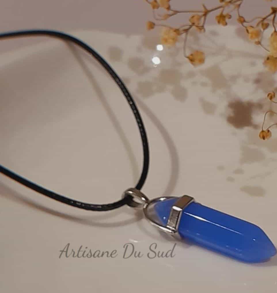 Crystal Point Pendant Necklace - Assorted Colors