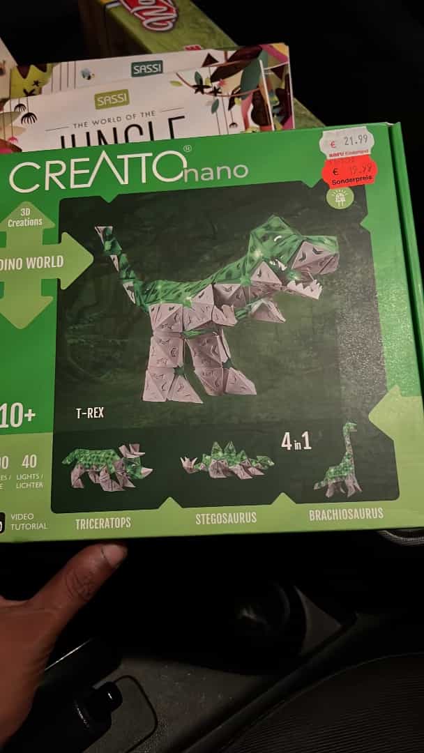 Creatoto Nano Dino World T-Rex 4-in-1 3D LED Puzzle