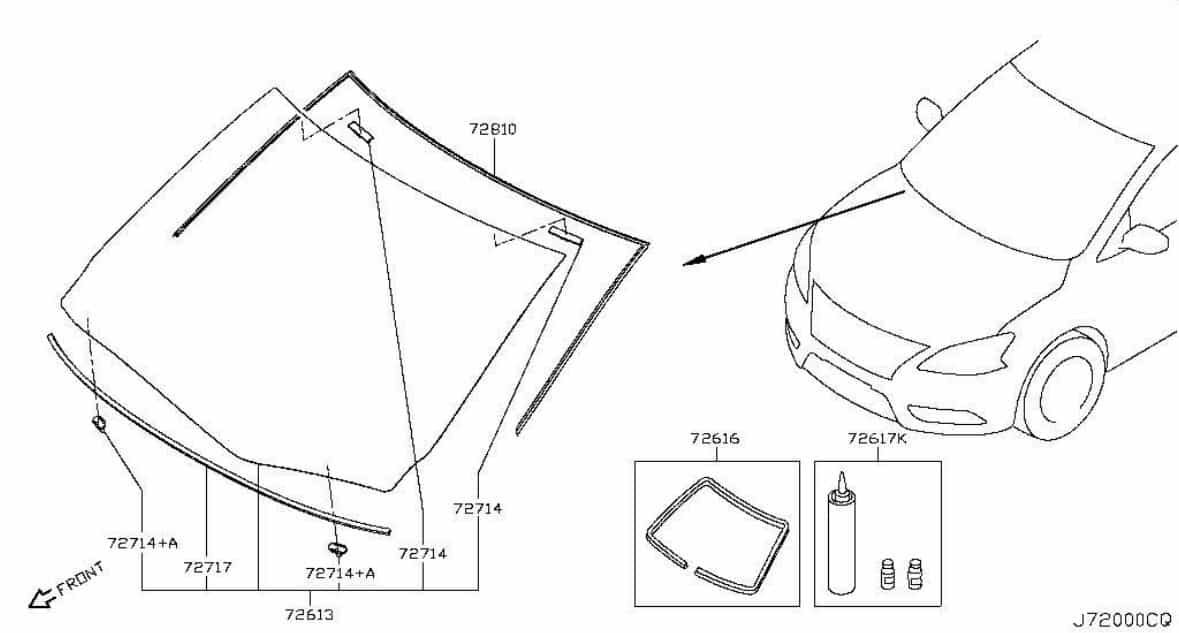 Nissan Sentra 2013-2018 Front Windscreen