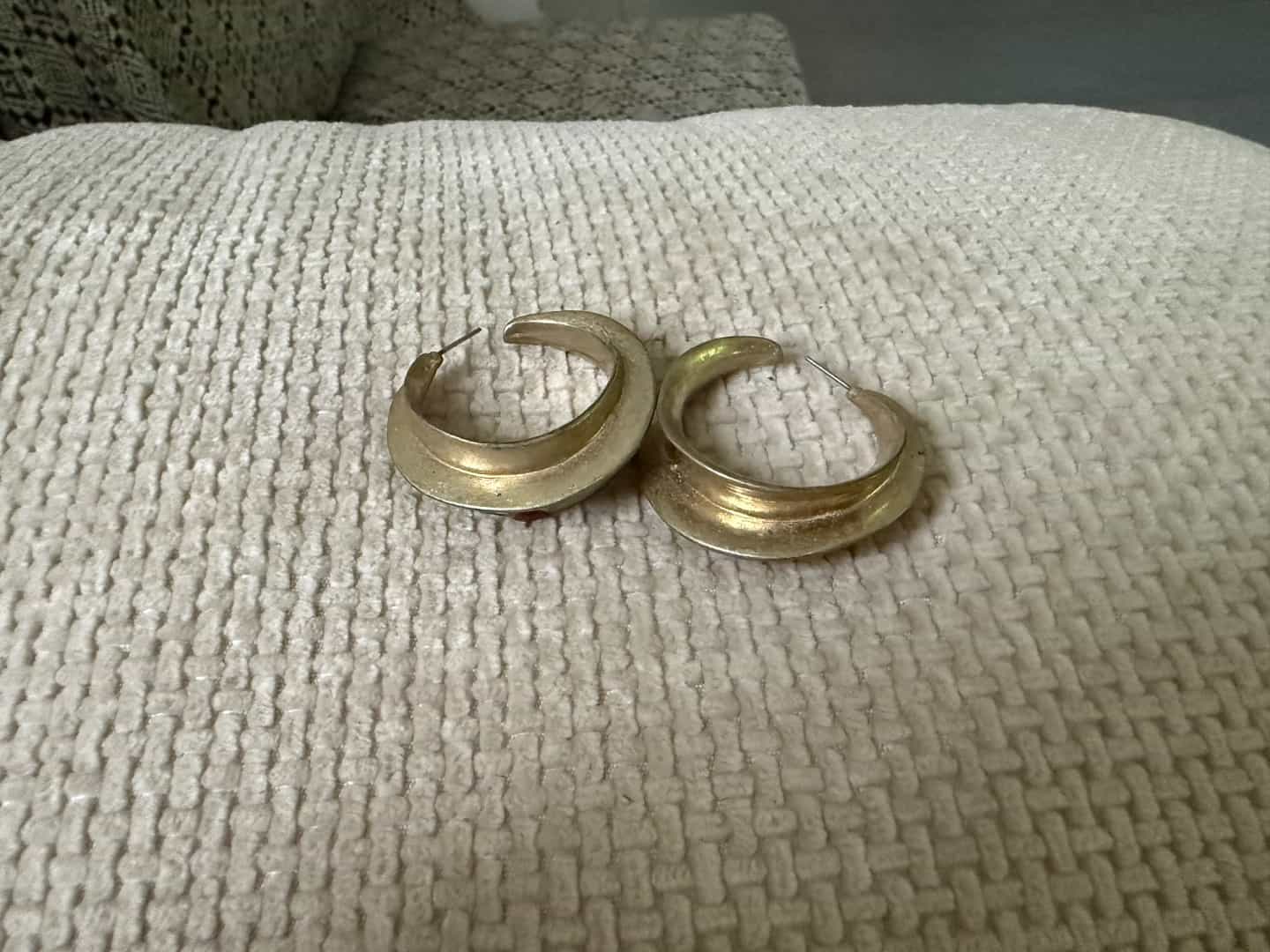 Gold-Tone Wide Hoop Earrings