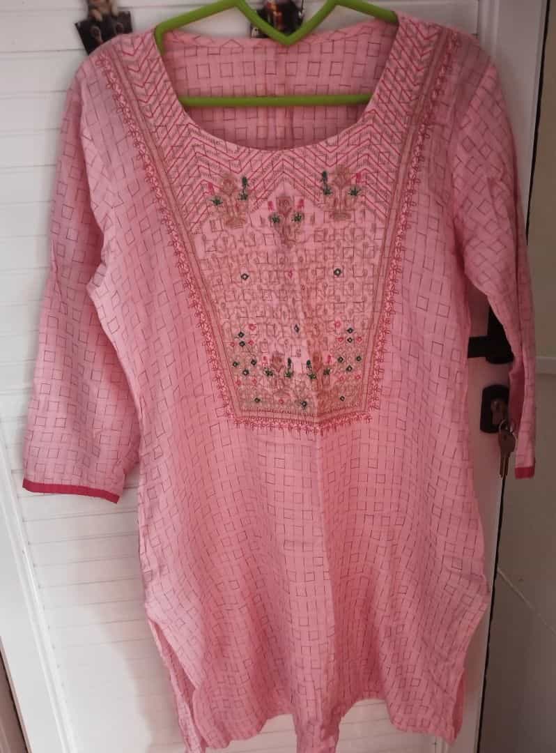 Pink Embroidered Kurti