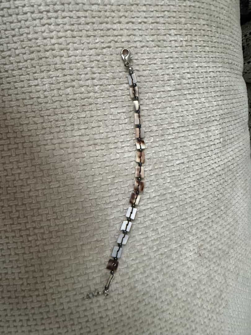 Square Shell Bead Bracelet