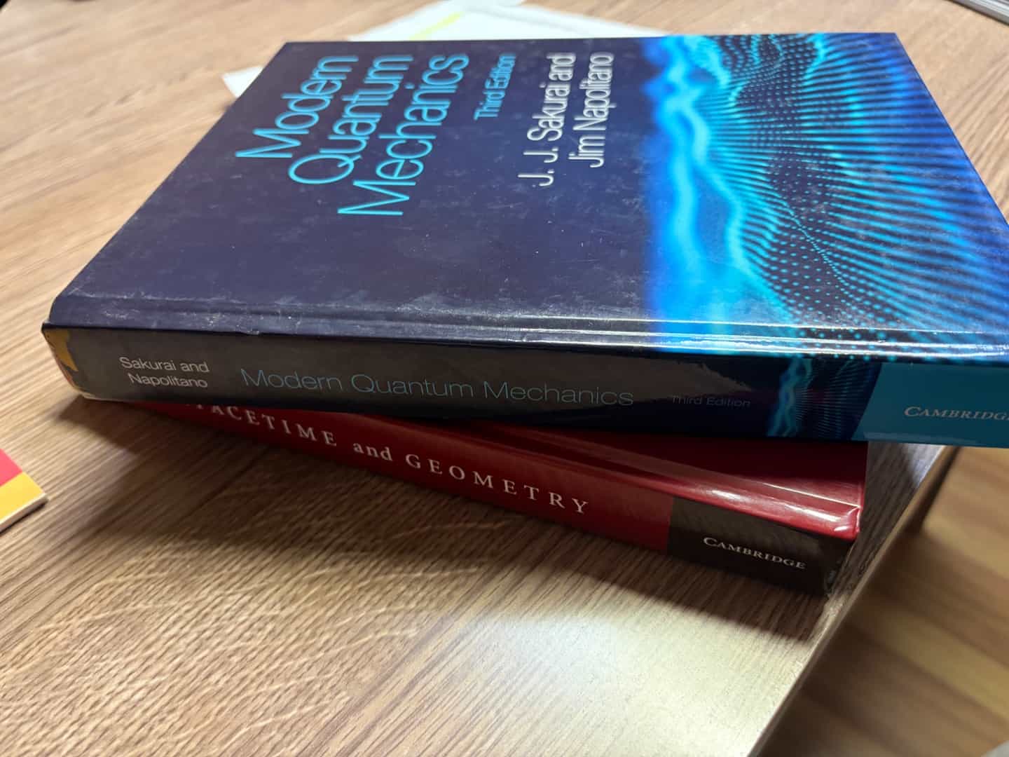 Modern Quantum Mechanics 3rd Ed J.J. Sakurai Jim Napolitano & Spacetime Geometry Sean Carroll