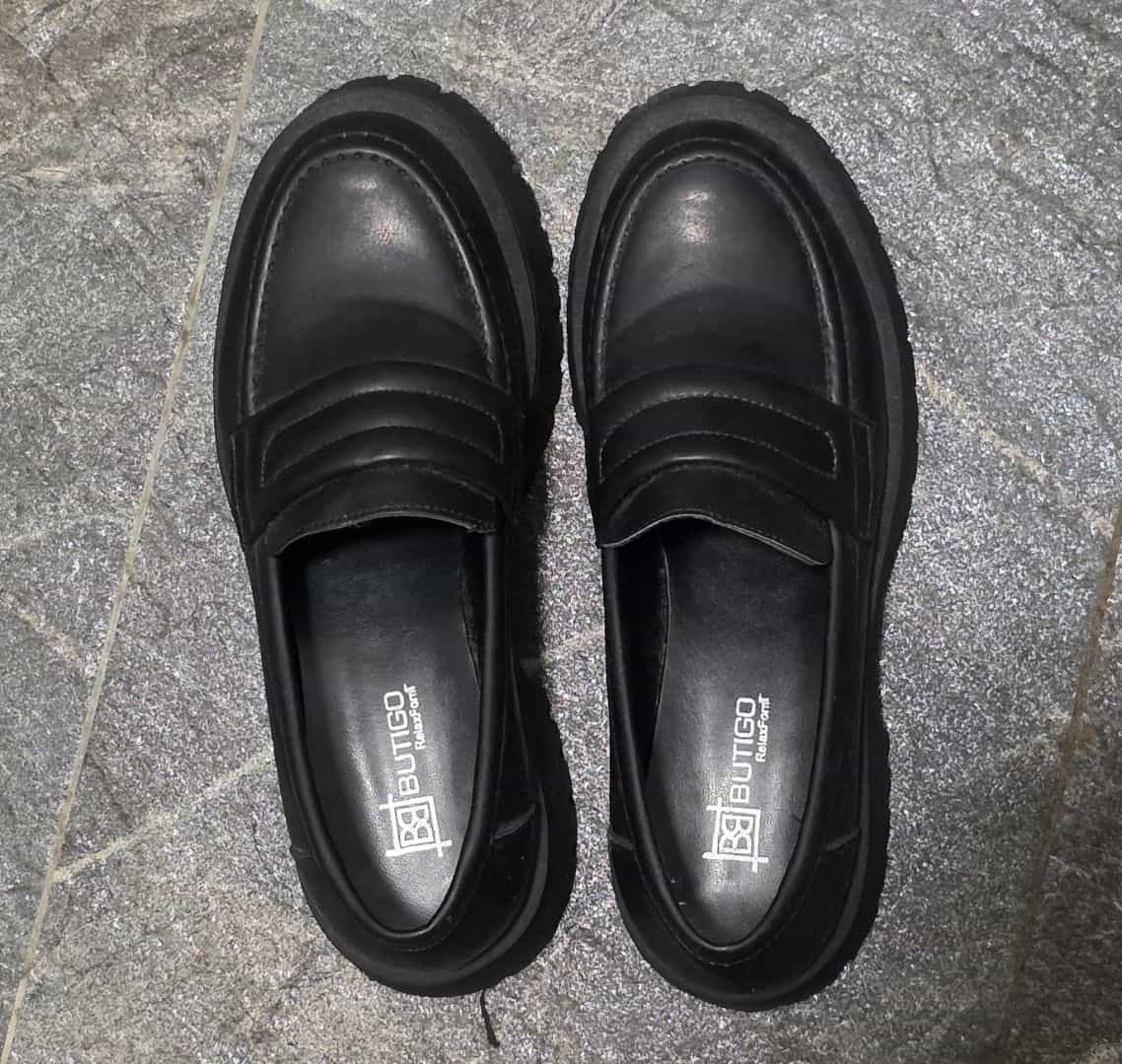 Butigo RelaxFoam Black Loafers