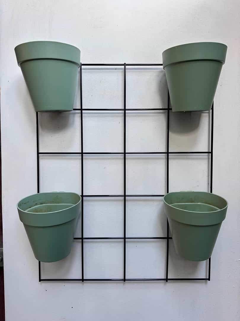 elho Wall Planter Set with 4 Green Pots