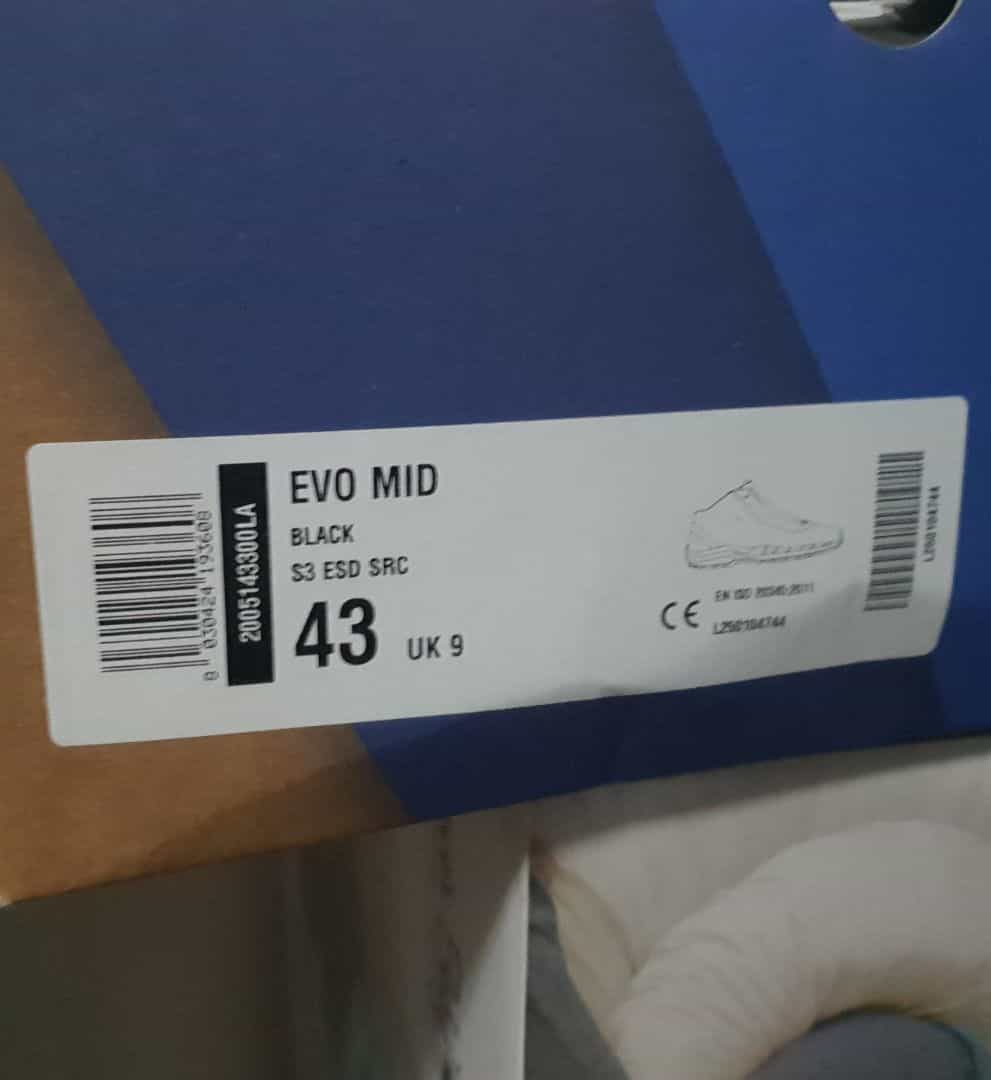 Aboutblu Evo Mid Safety Shoes Black Size 43