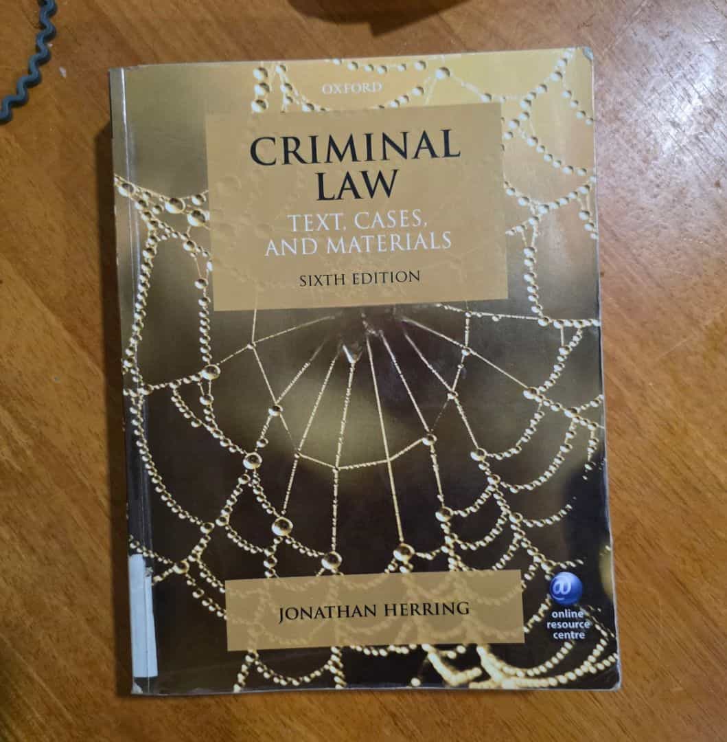 Criminal Law: Text, Cases, and Materials - Jonathan Herring (6th Edition)
