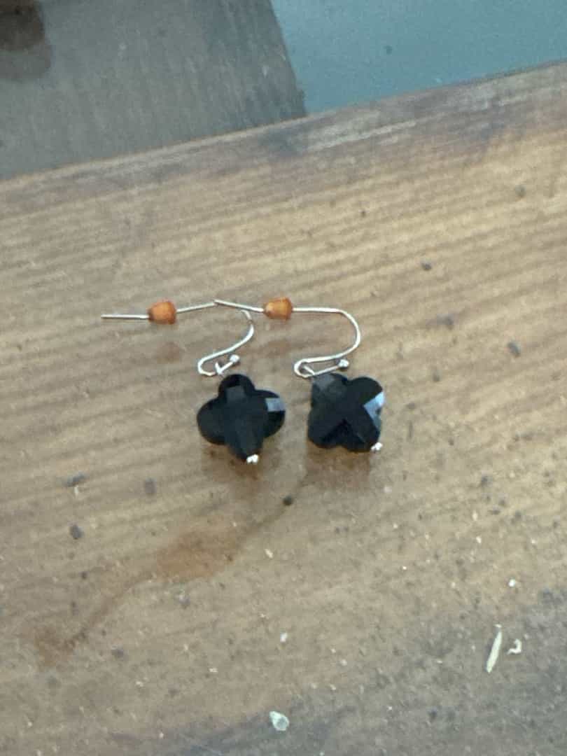 Black Clover Drop Earrings