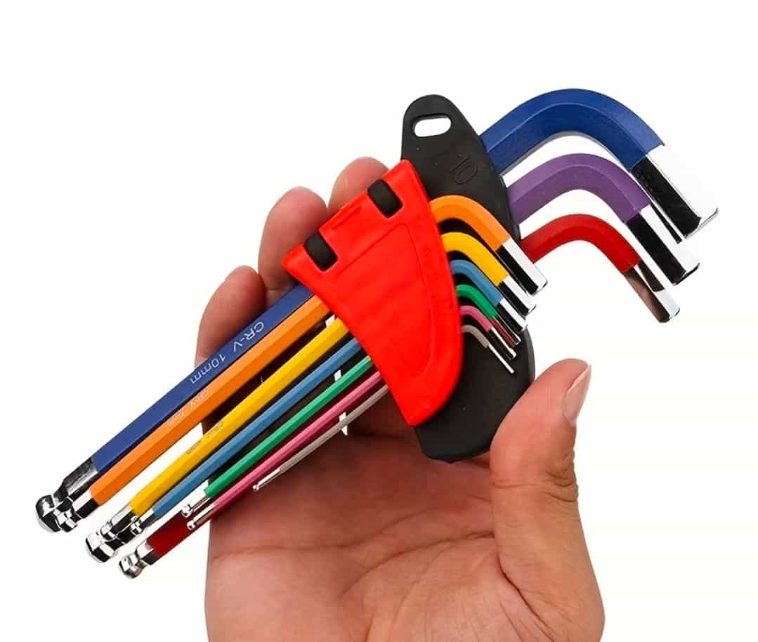 Long Arm Allen Key Set - Multi-Colored