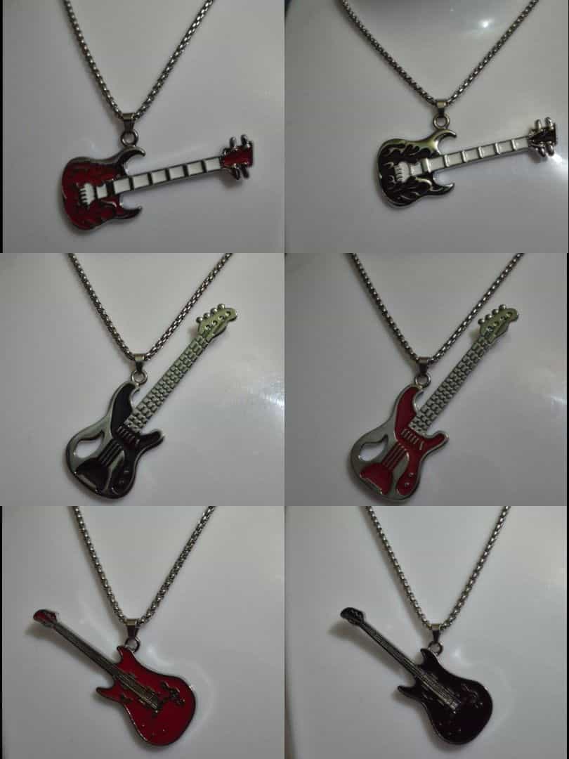 Electric Guitar Pendant Necklace