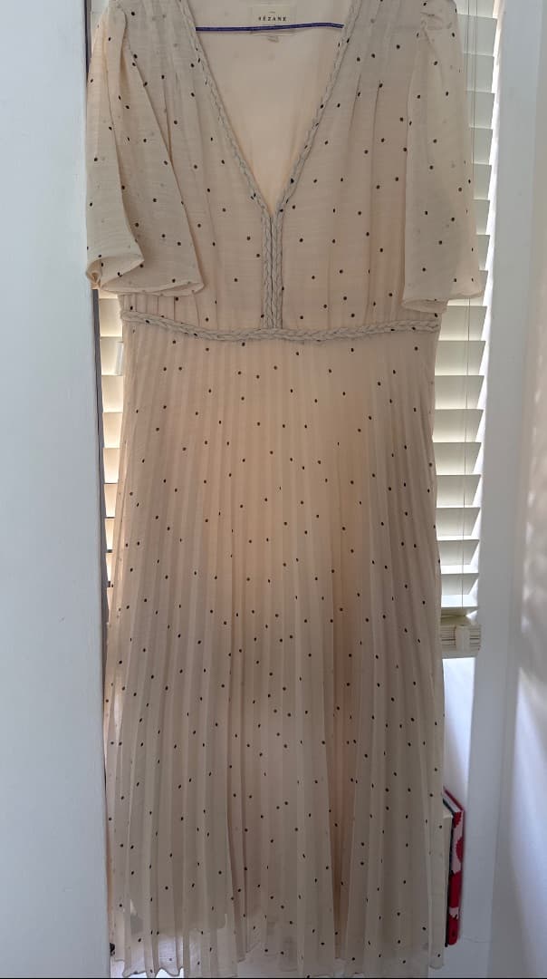 Sezane Powder Pink Polka Dot Dress Size 38 - Image 1 of 6