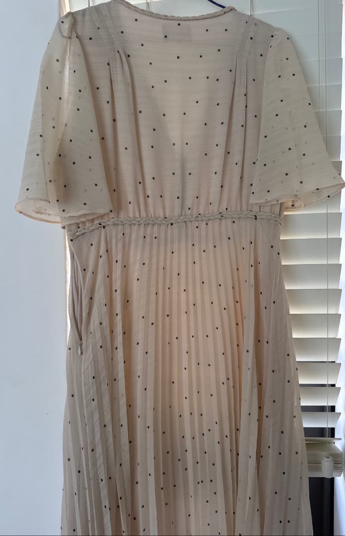 Sezane Powder Pink Polka Dot Dress Size 38 thumbnail 3