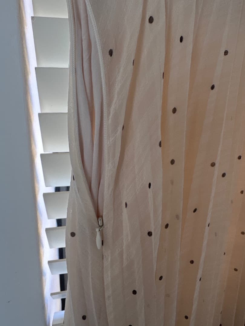 Sezane Powder Pink Polka Dot Dress Size 38 thumbnail 4