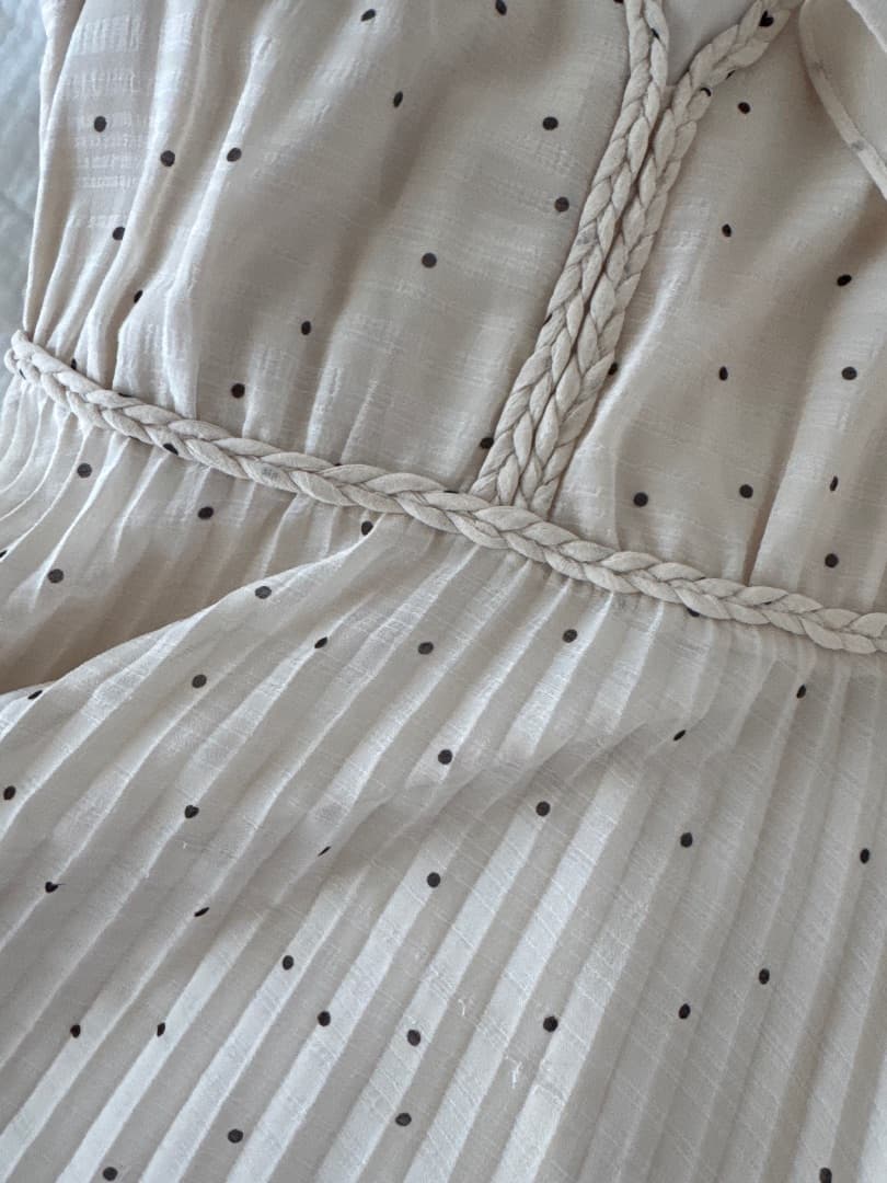 Sezane Powder Pink Polka Dot Dress Size 38 thumbnail 5