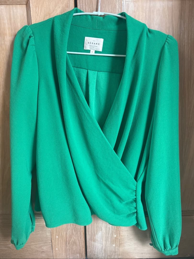 Sézane Abelia Green Blouse Size 38