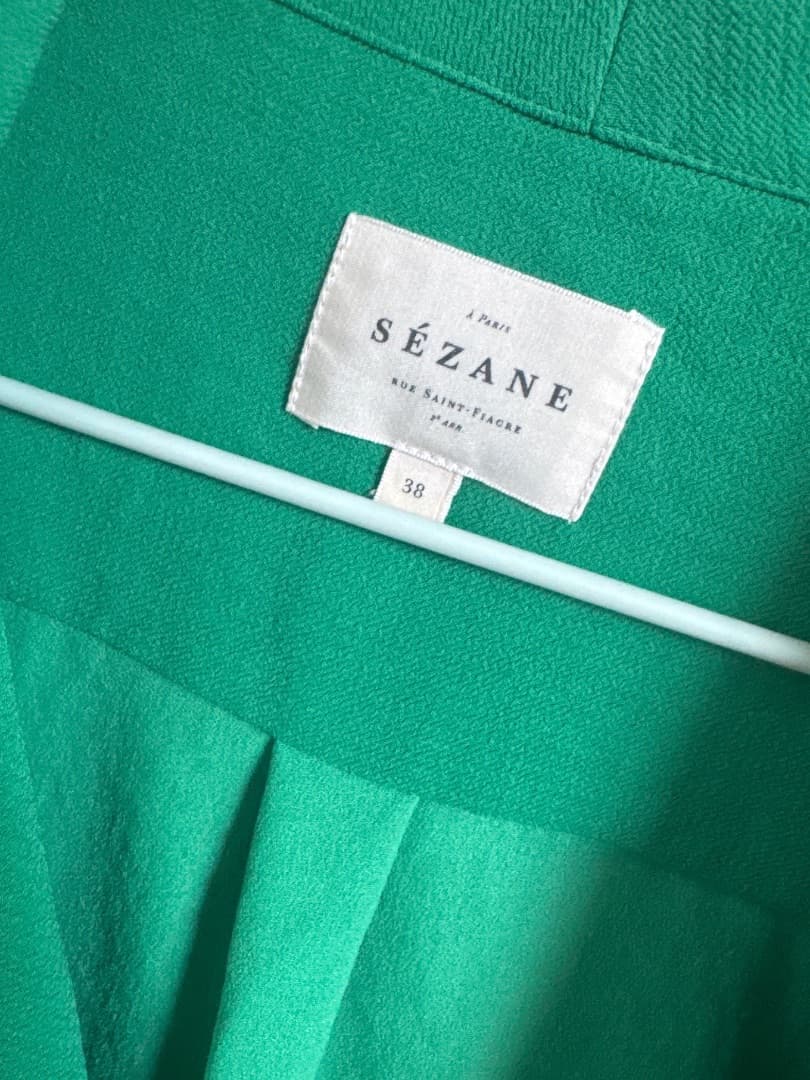 Sézane Abelia Green Blouse Size 38 thumbnail 2
