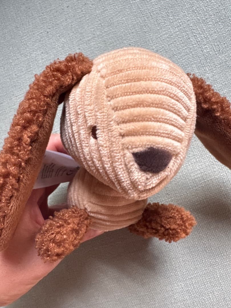 Jollein Plush Dog Toy - Brown/Beige - New thumbnail 2