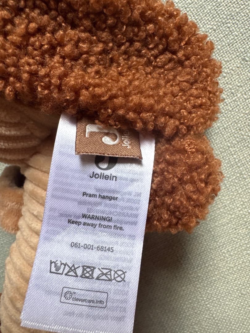 Jollein Plush Dog Toy - Brown/Beige - New thumbnail 3