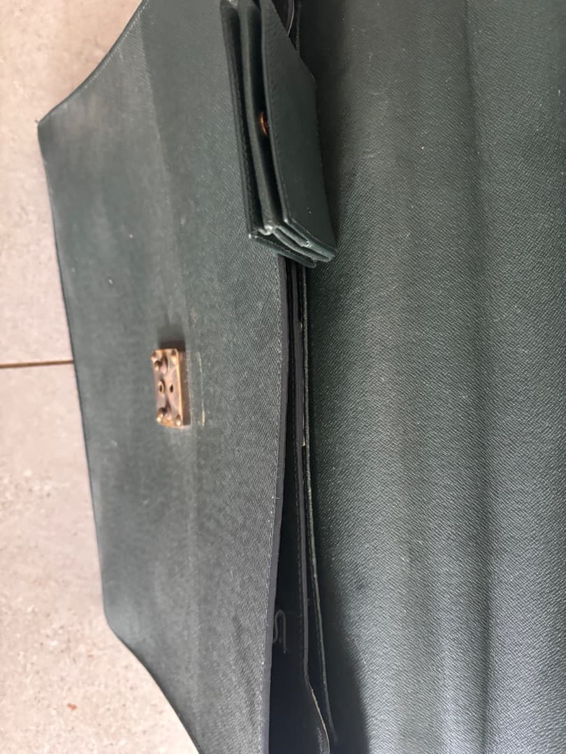 Louis Vuitton Green Leather Briefcase thumbnail 3