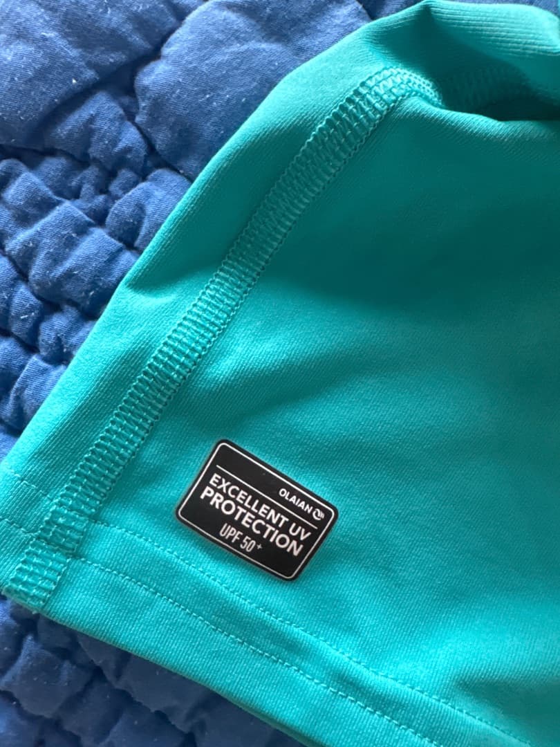 Olaian UV Protection Turtleneck Rashguard Green L thumbnail 2