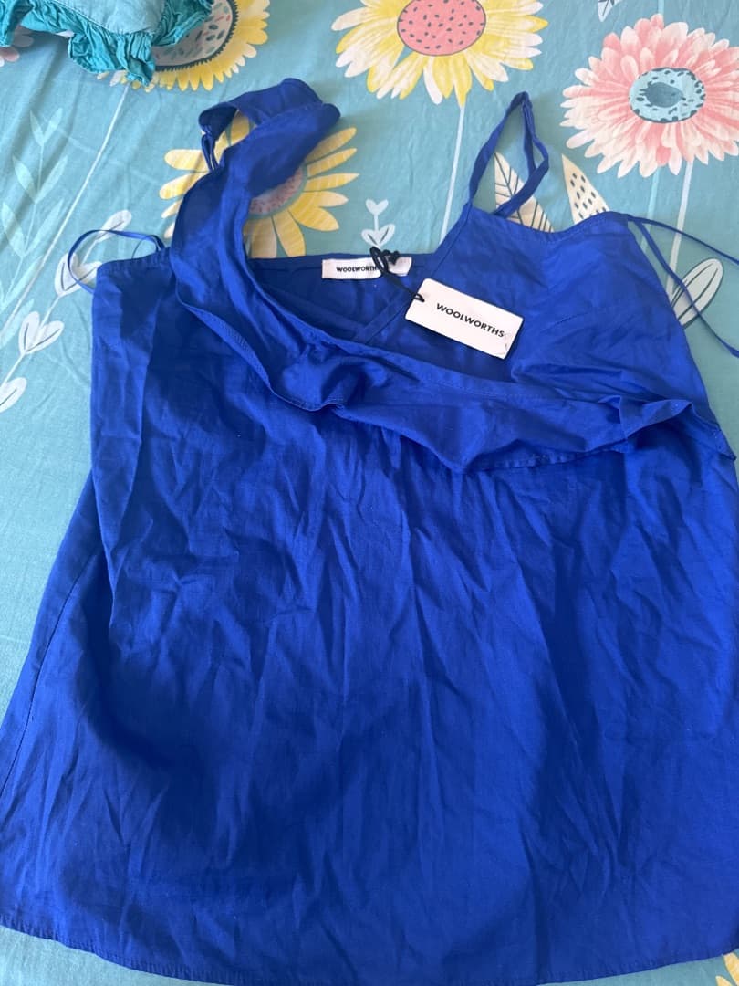 Woolworths Blue Spaghetti Strap Top - Image 1 of 3