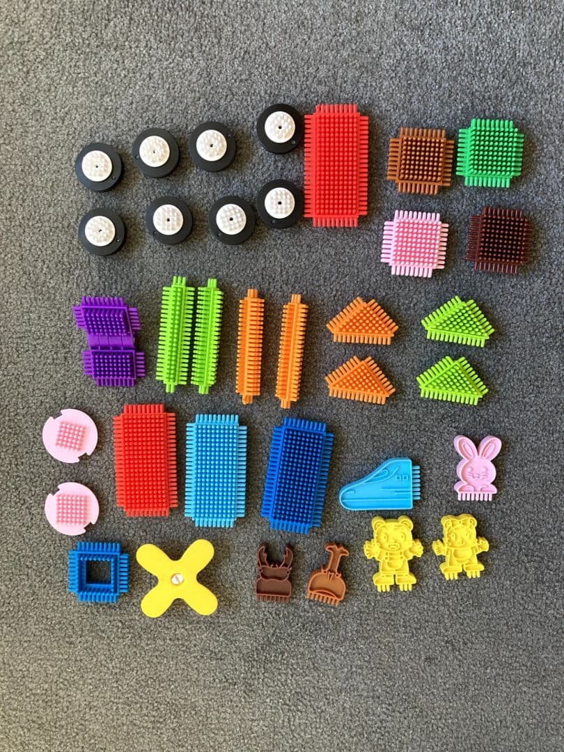 Kids Educational Toys set: Wooden Fishing Puzzle and Bristle Blocks thumbnail 4
