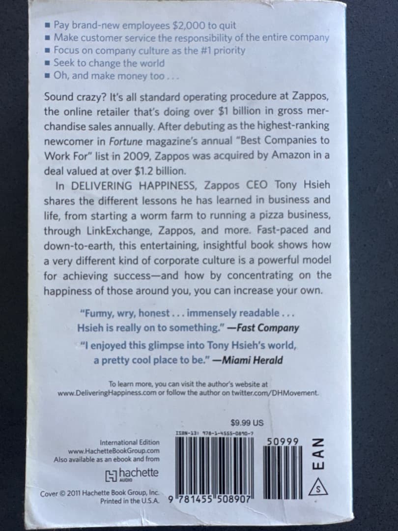 Delivering Happiness by Tony Hsieh Zappos CEO thumbnail 3