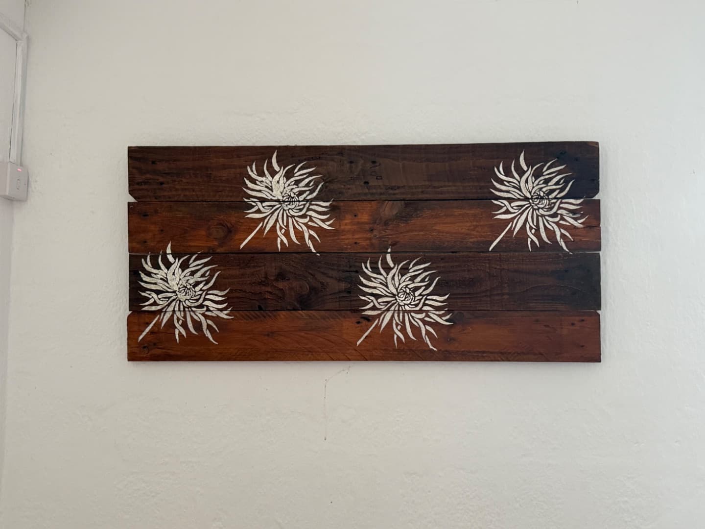 Hand-Painted Wooden Pallet Wall Art - Image 1 of 2