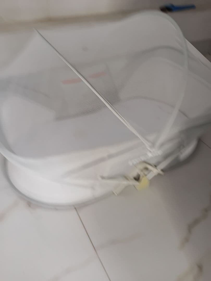 White Portable Baby Bassinet with Mosquito Net - Image 1 of 4