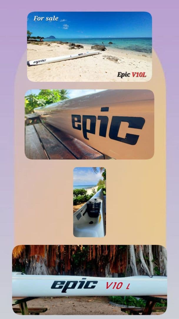 Epic V10L Surfski with Paddle thumbnail 5