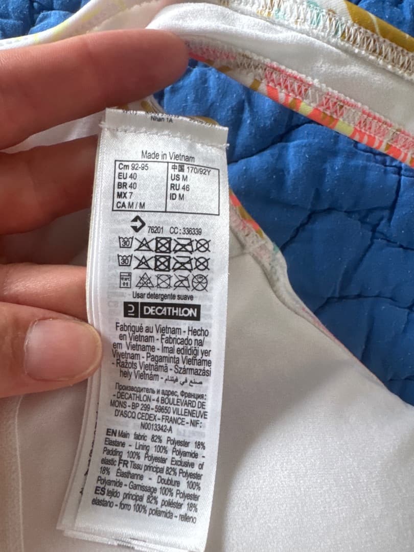 Decathlon Women's Swimsuit with Built-in Bra Size 40 thumbnail 3