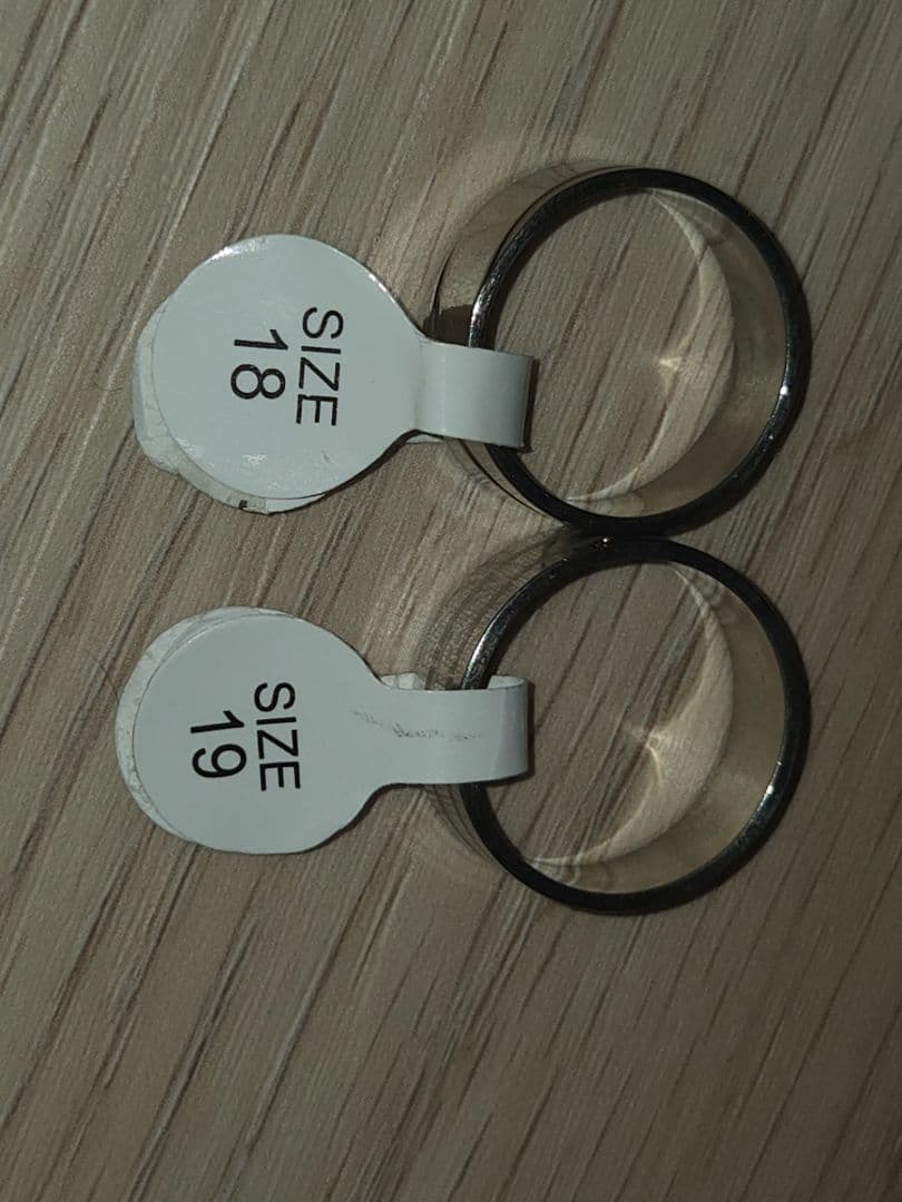 Set of 2 Stainless Steel Rings Sizes 18 and 19