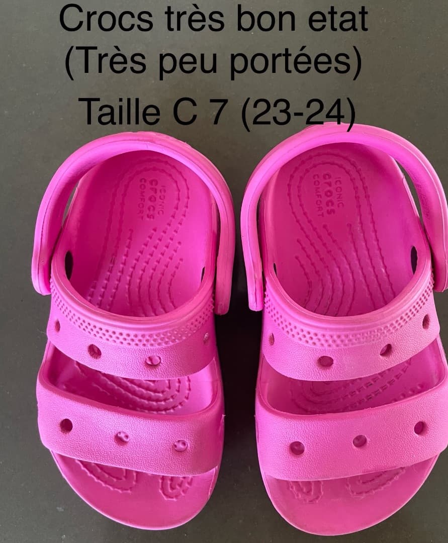 Crocs Kids Pink Clogs Size C7 (23-24) - Image 1 of 2