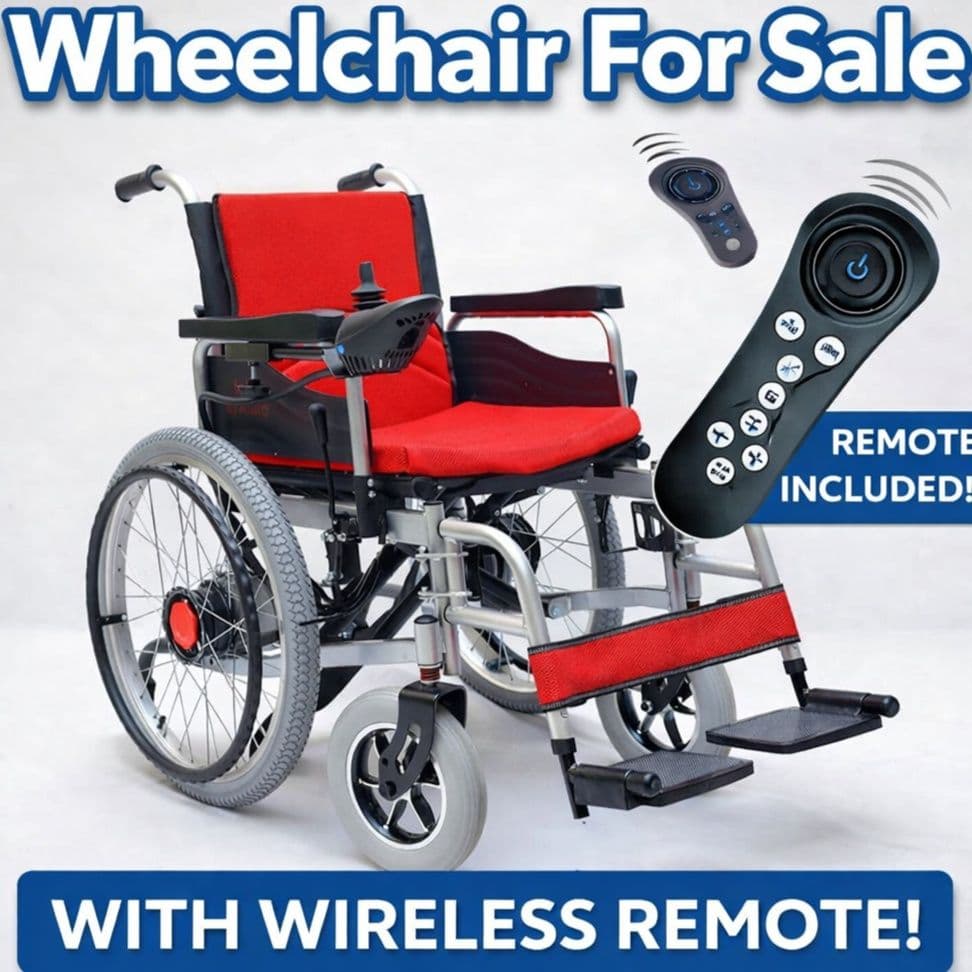 Electric Wheelchair with Wireless Remote Red - Image 1 of 1