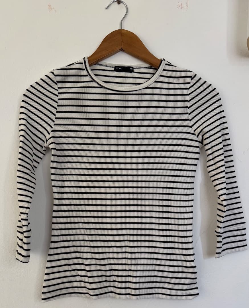 Fox Striped Long Sleeve Top XS - Image 1 of 2