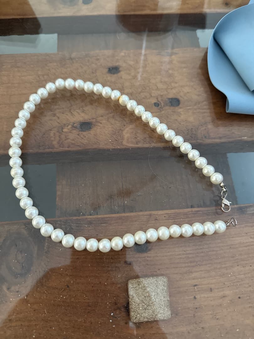 Classic White Pearl Bead Necklace - Image 1 of 1