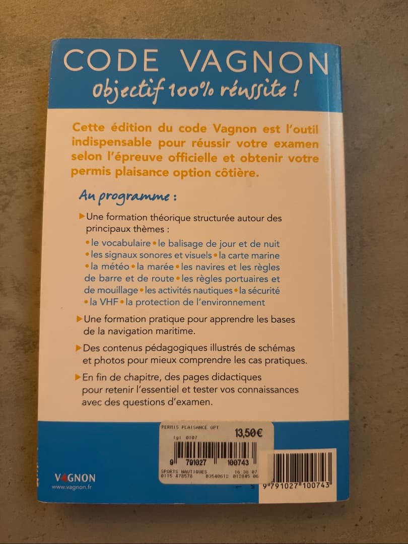 Code Vagnon Boat License Book - Coastal Option thumbnail 2