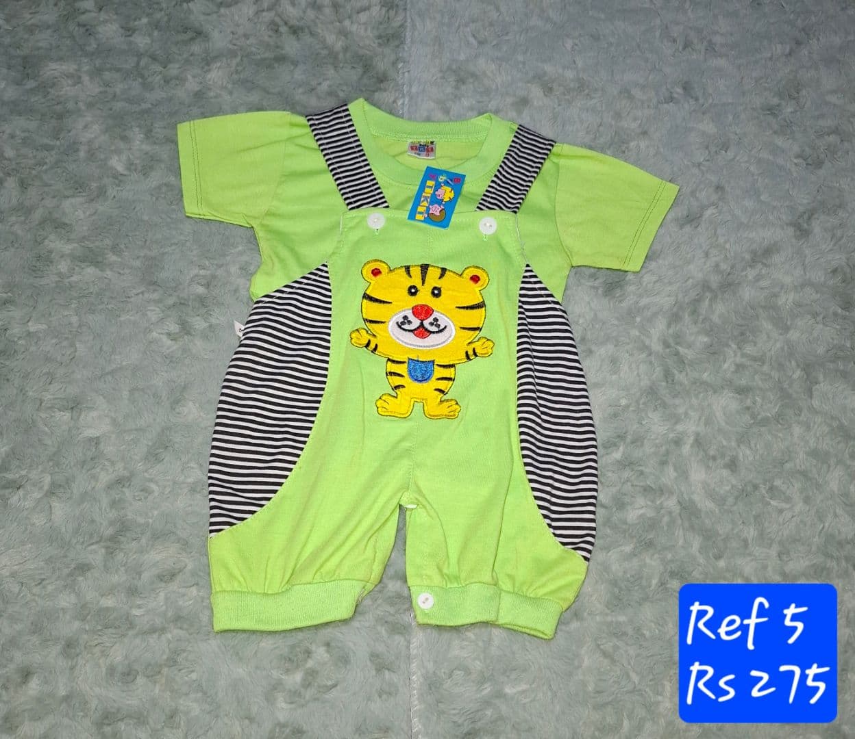 Baby Tiger Print Romper Green - Image 1 of 1
