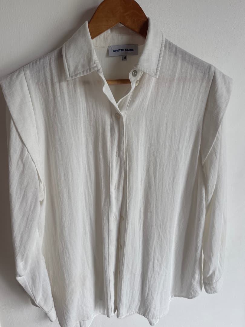 Ginette Garde White Shirt Size M thumbnail 4