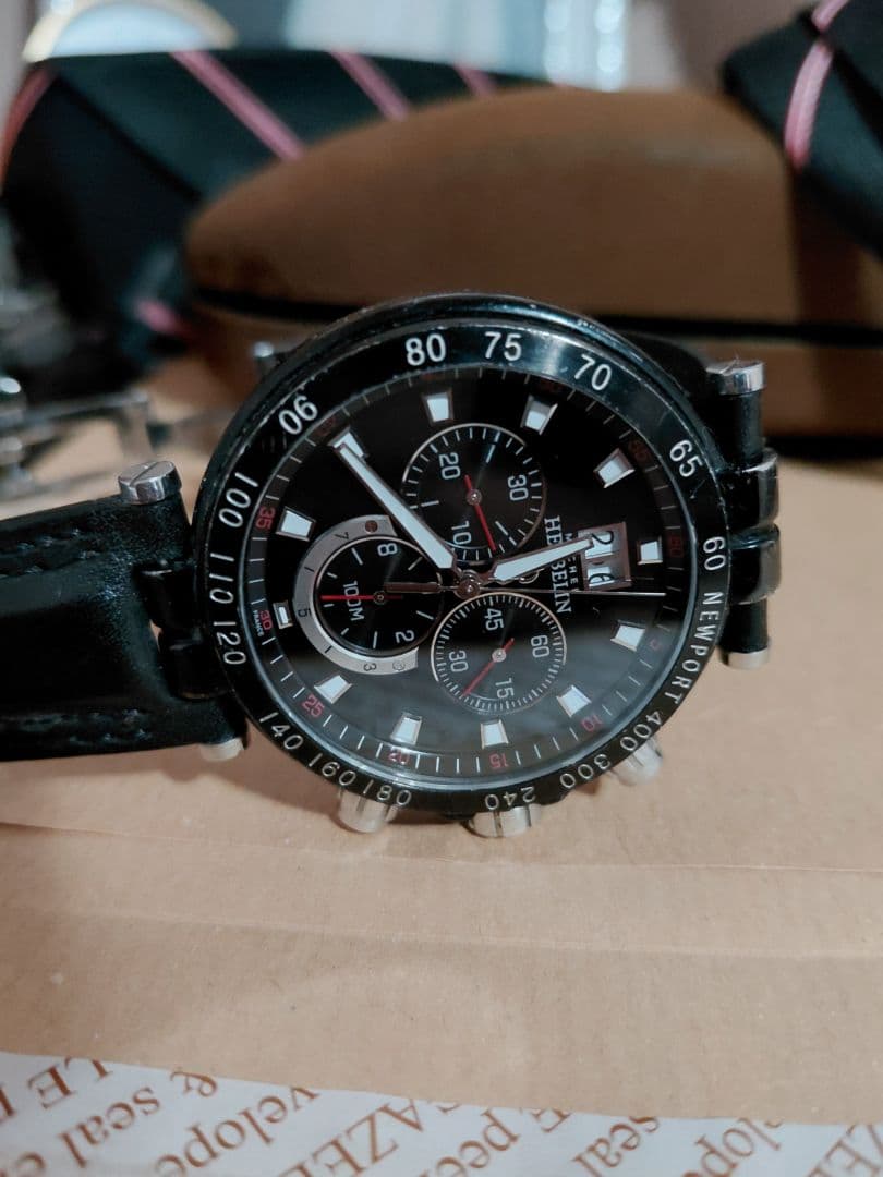 Michel Herbelin New Port Yacht Club Black Chronograph Watch - Image 1 of 2