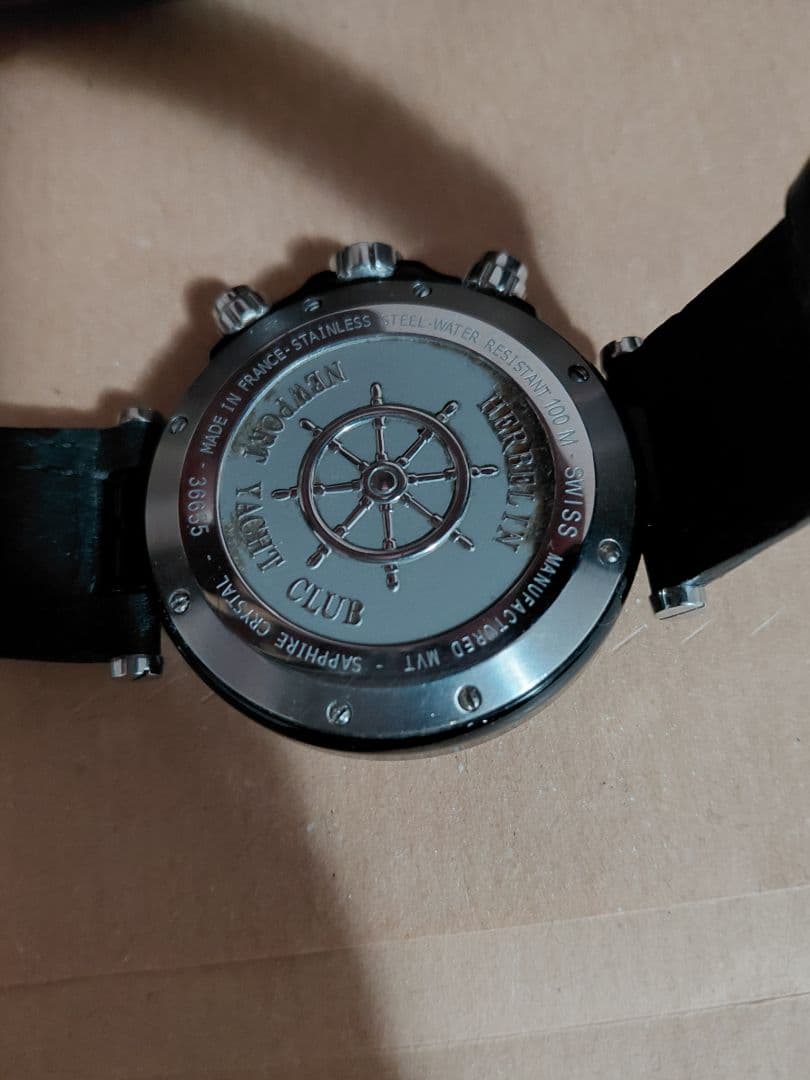 Michel Herbelin New Port Yacht Club Black Chronograph Watch thumbnail 2