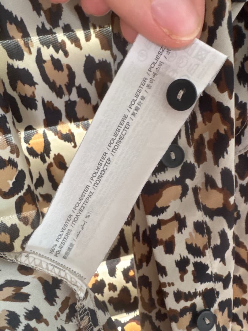 Mango Leopard Print Blouse Size S thumbnail 4