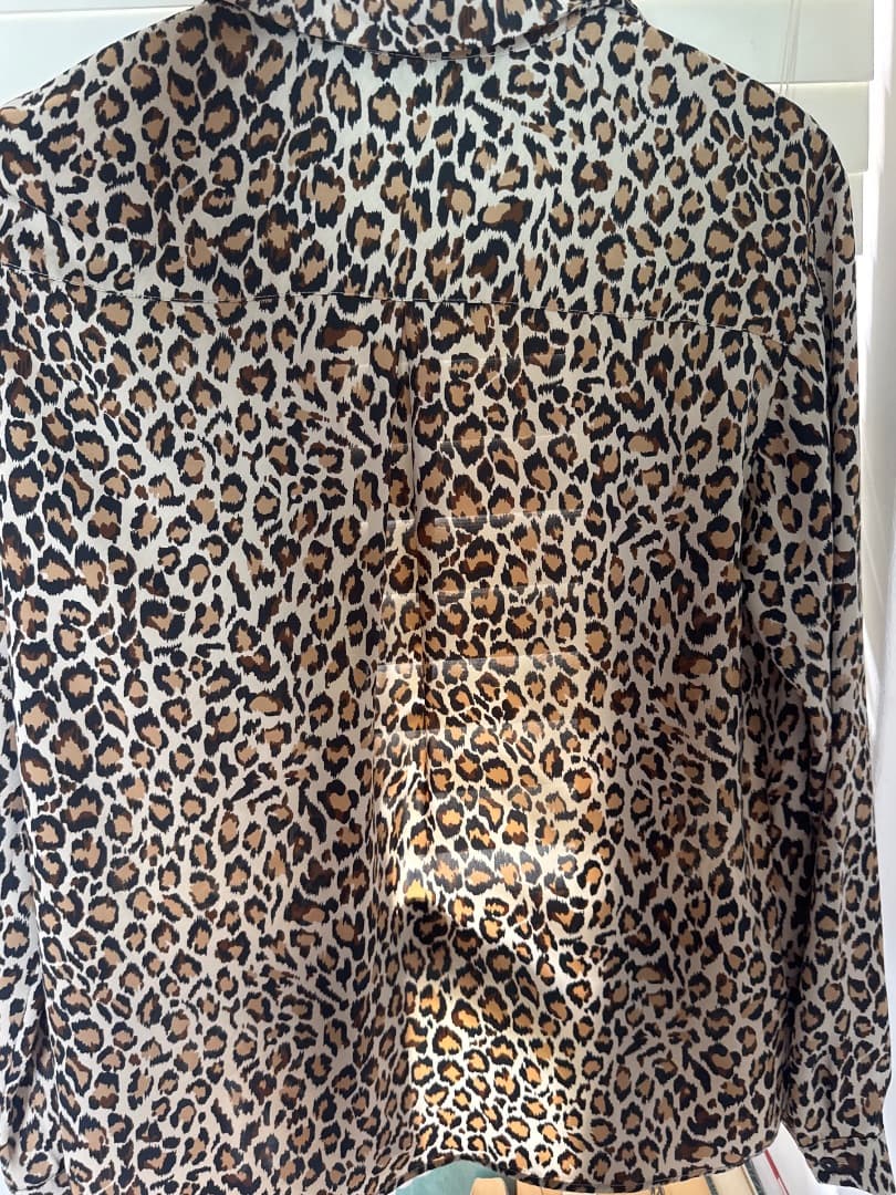 Mango Leopard Print Blouse Size S thumbnail 5