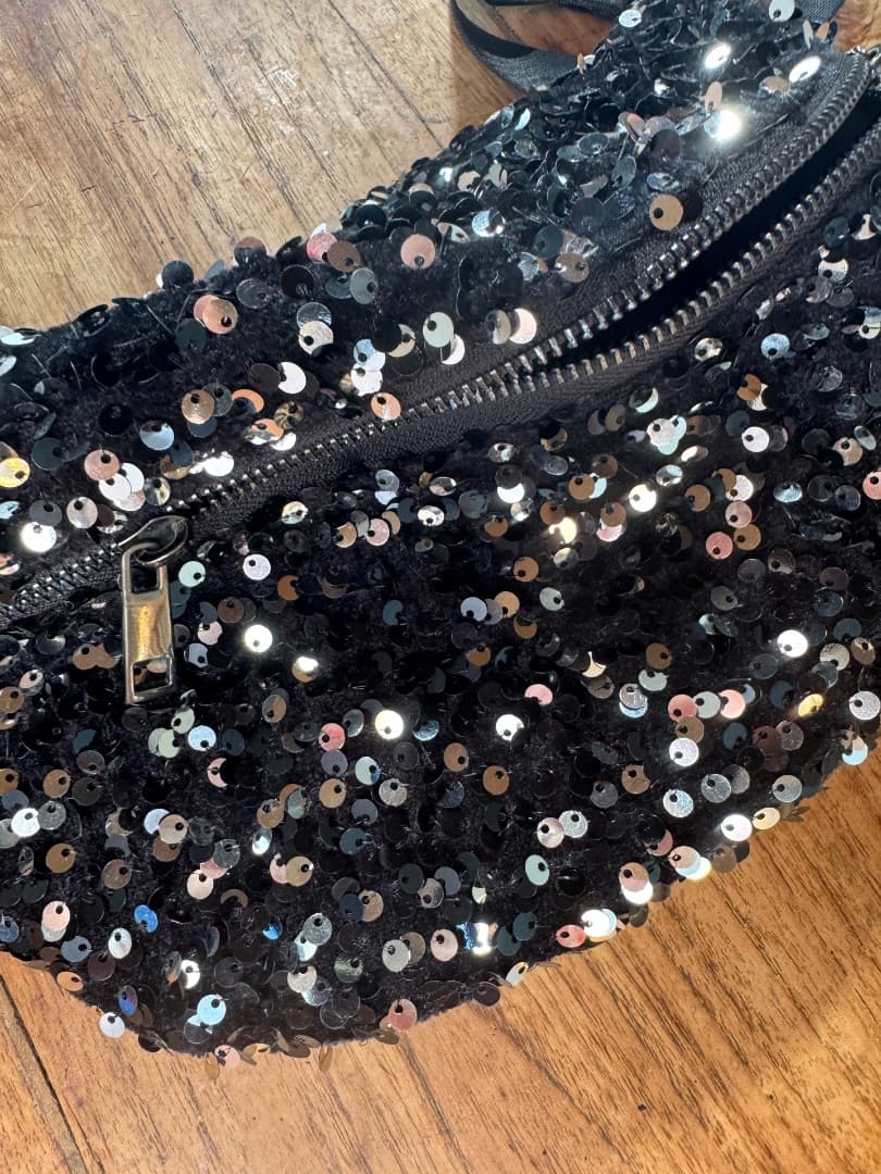 Promod Black Sequin Fanny Pack thumbnail 2