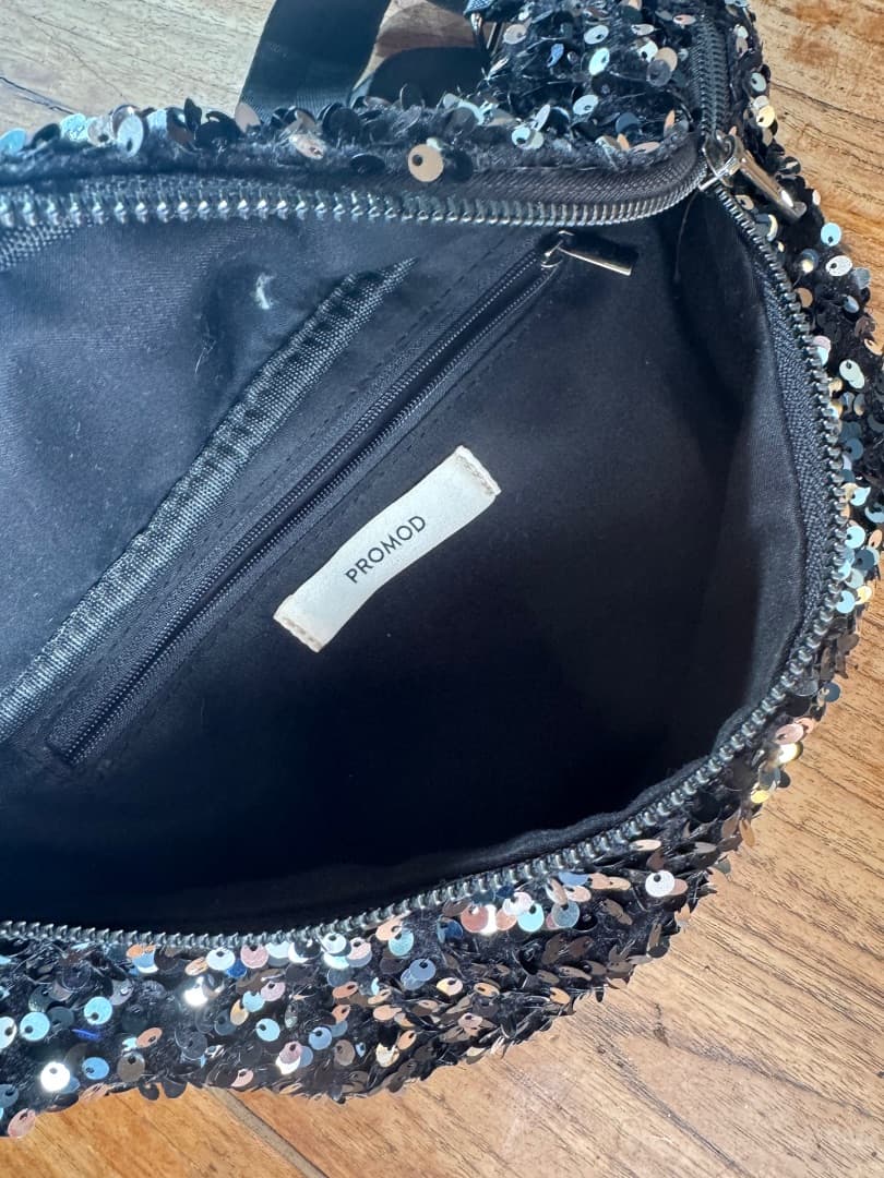 Promod Black Sequin Fanny Pack thumbnail 3