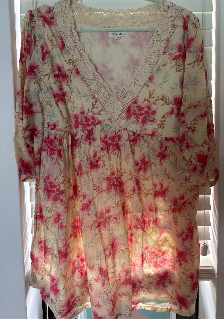 Louise Misha Floral Lace Tunic Size 38 - Image 1 of 4